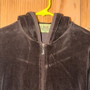 Vintage Juicy Couture Brown Velour Zip-Up Hoodie